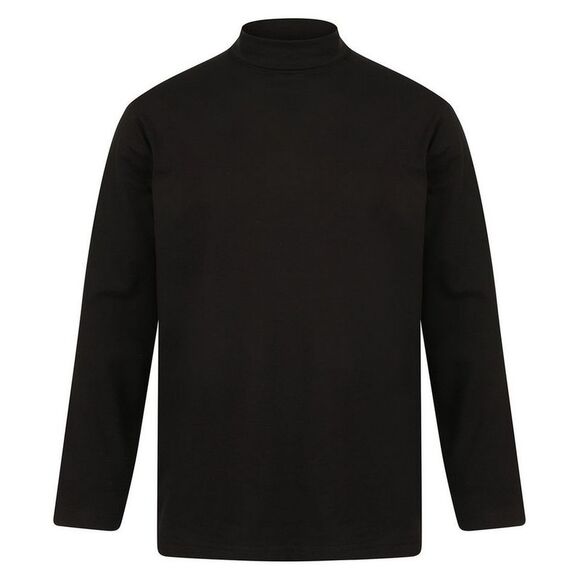 Henbury Other - Henbury Mens Roll Neck Long-Sleeved Top / Black